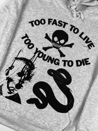 TOO FAST HOODIE GRAU