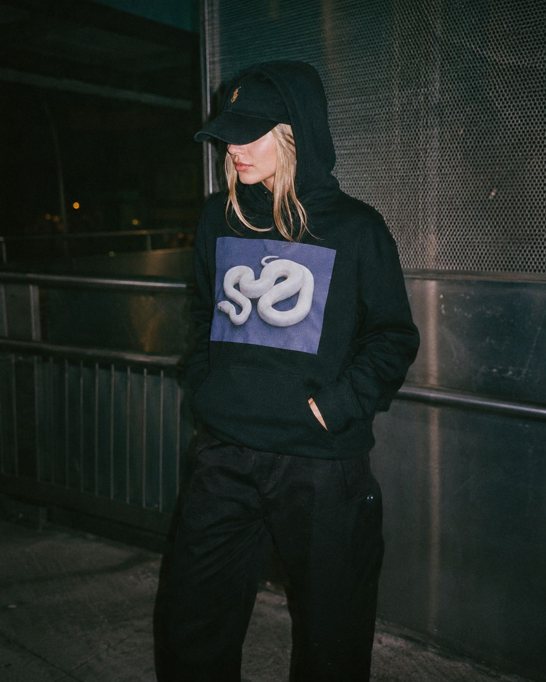 WHITE SNAKE HOODIE