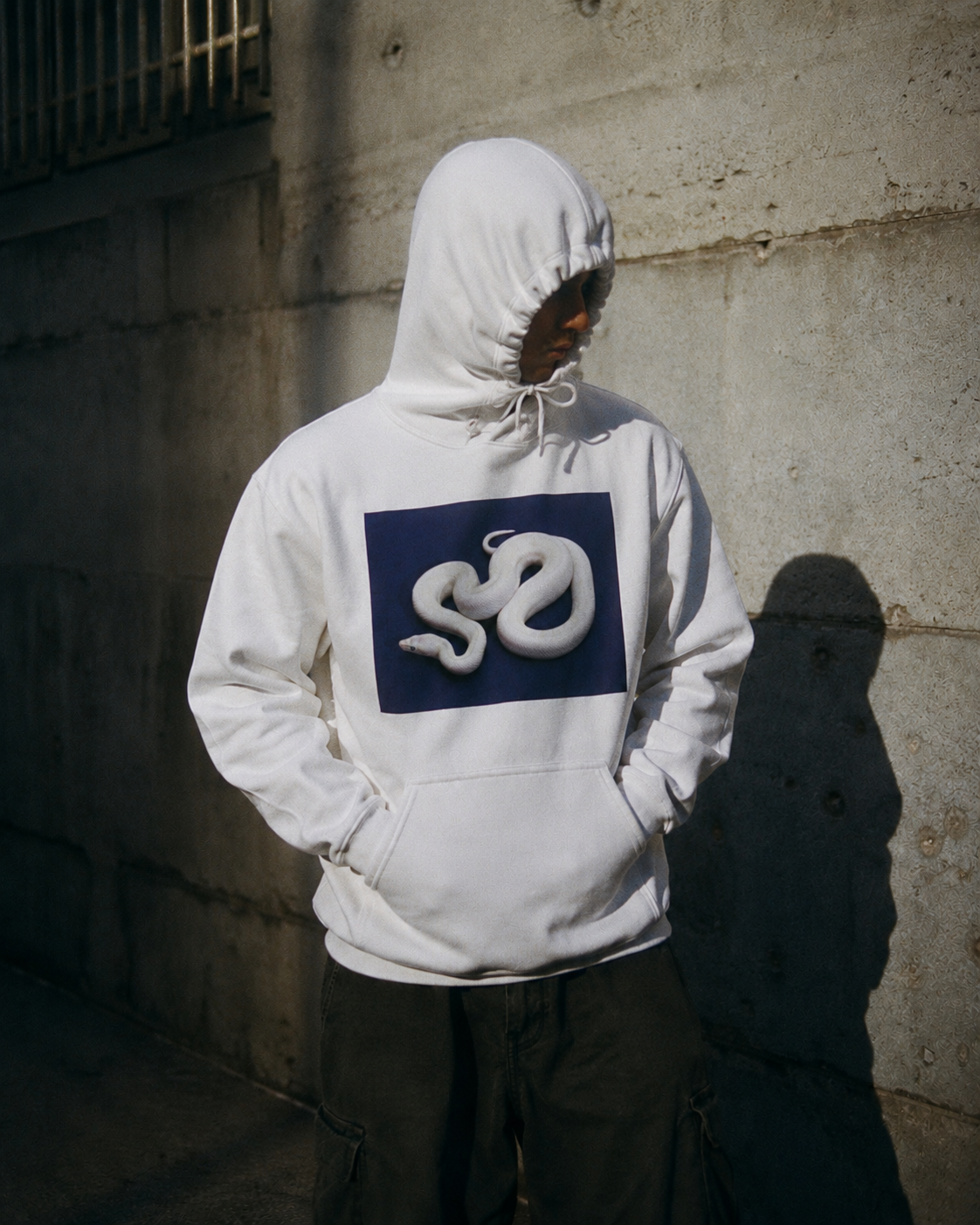 WHITE SNAKE HOODIE