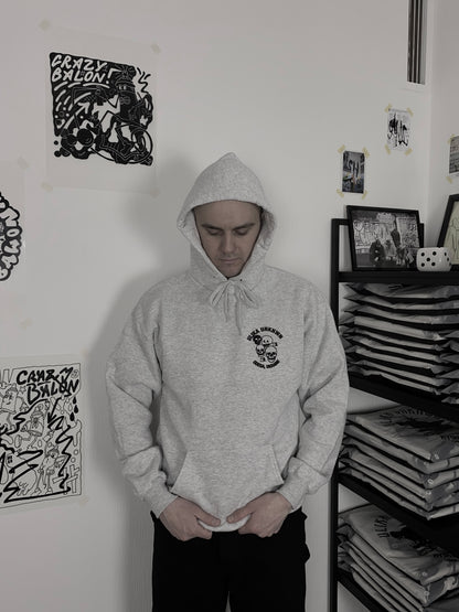 SKULL HOODIE GRAU